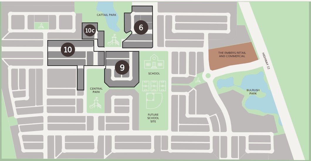 Site plan for Fireside in Cochrane, Alberta