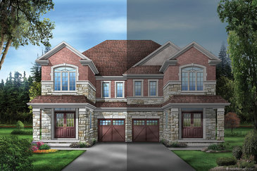 The Elmwood 5 new home model plan at the Upper Oaks by Starlane Home Corporation in Oakville