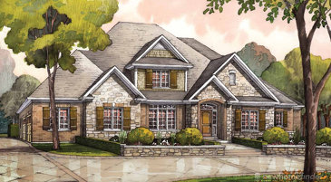 The Halton new home model plan at the Audrey Meadows by Charleston Homes in Aberfoyle