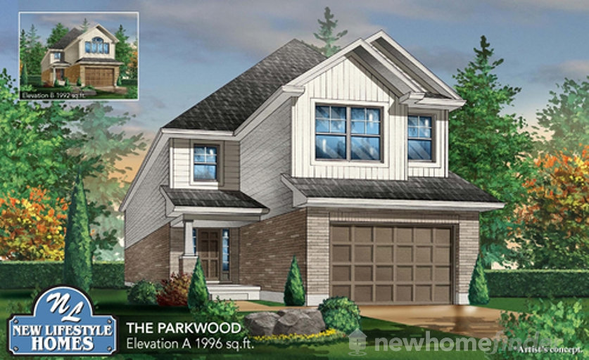 Parkwood floor plan at Explorers Walk (NL) by New LifeStyle Homes in Kitchener, Ontario