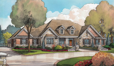 The Brookville new home model plan at the Audrey Meadows by Charleston Homes in Aberfoyle